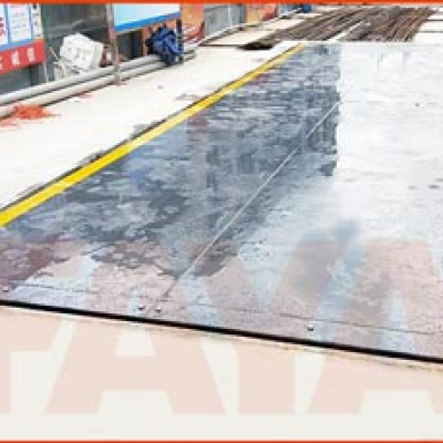 江都建設(shè)地磅施工案例實(shí)拍--2019年5月7日